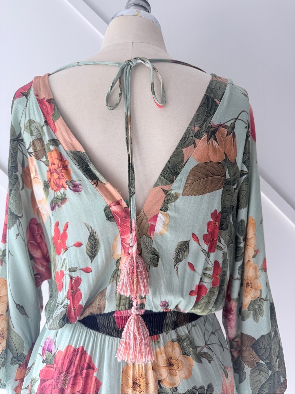 Farm Rio Marilla Maxi Dress Floral Tropical Boho Resort Maxi Dress Brazil XS - Picture 10 of 14